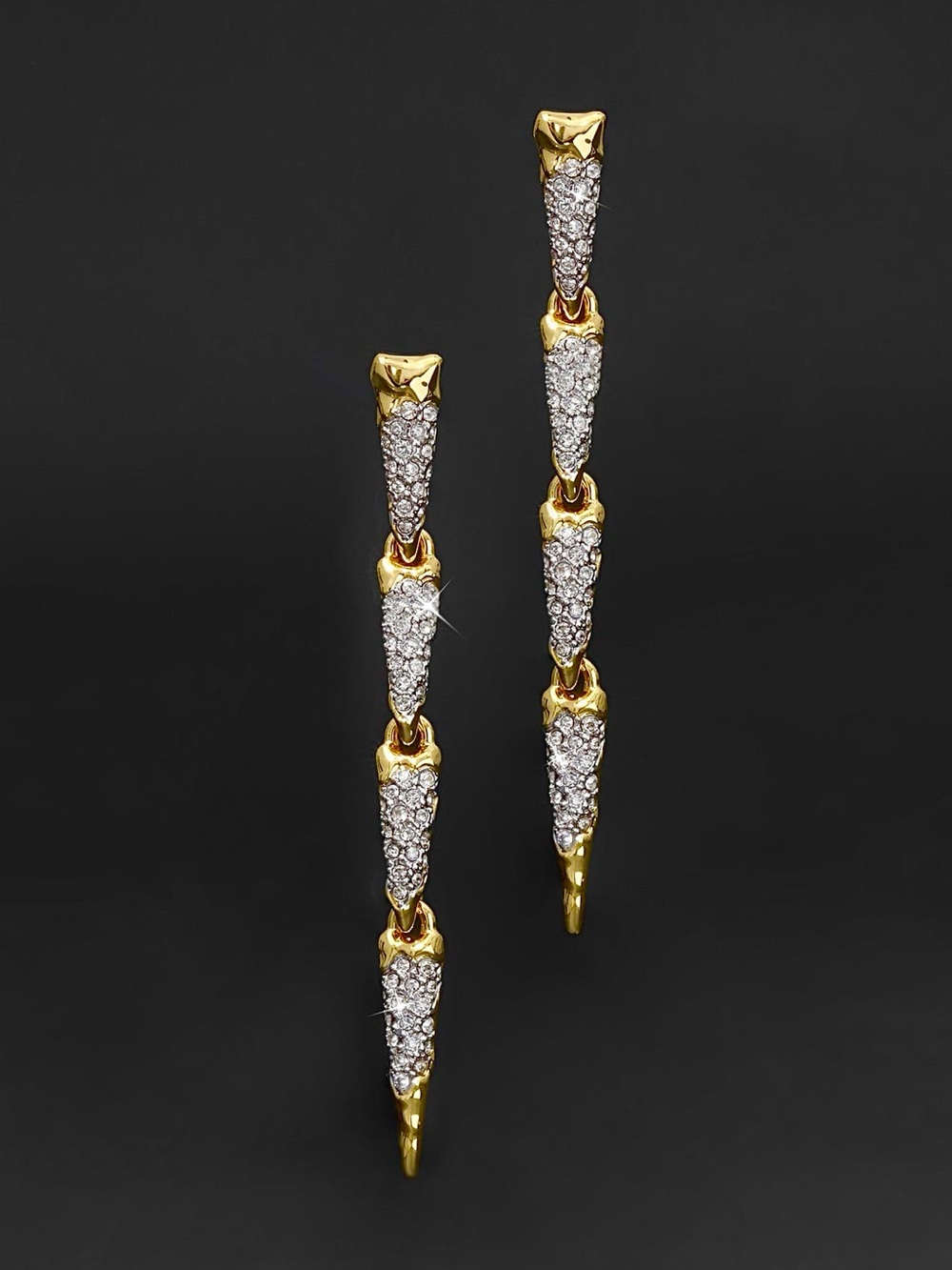 Alexis Bittar Solanales Crystal Spear Linear Earrings